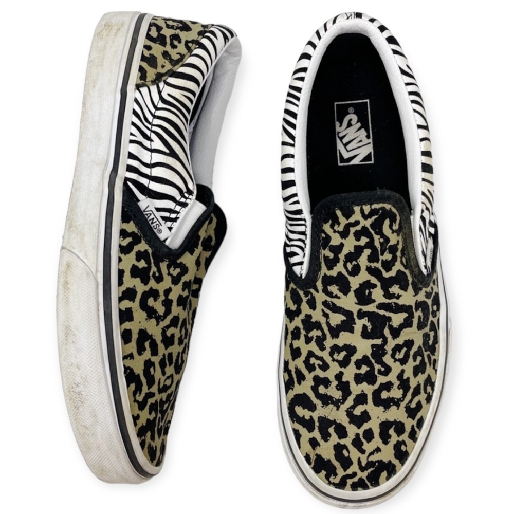 Vans Animal Print Classic Slip On Sneakers Size 5.5